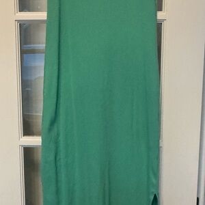 LOFT Green Maxi Skirt - Straight Silhouette